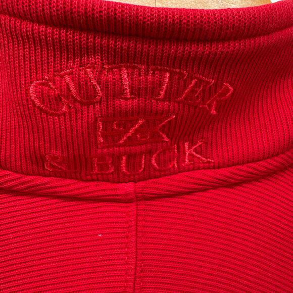 Cutter & Buck Sweatshirt Mens Medium Red 1/4 Zip Pima Cotton TORREY PINES Golf - Picture 6 of 10